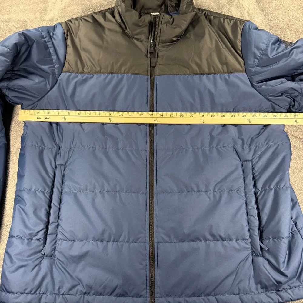 The North Face Mens XXL Blue Black Two Tone Everyday Insulated‎ Puffer Jacket